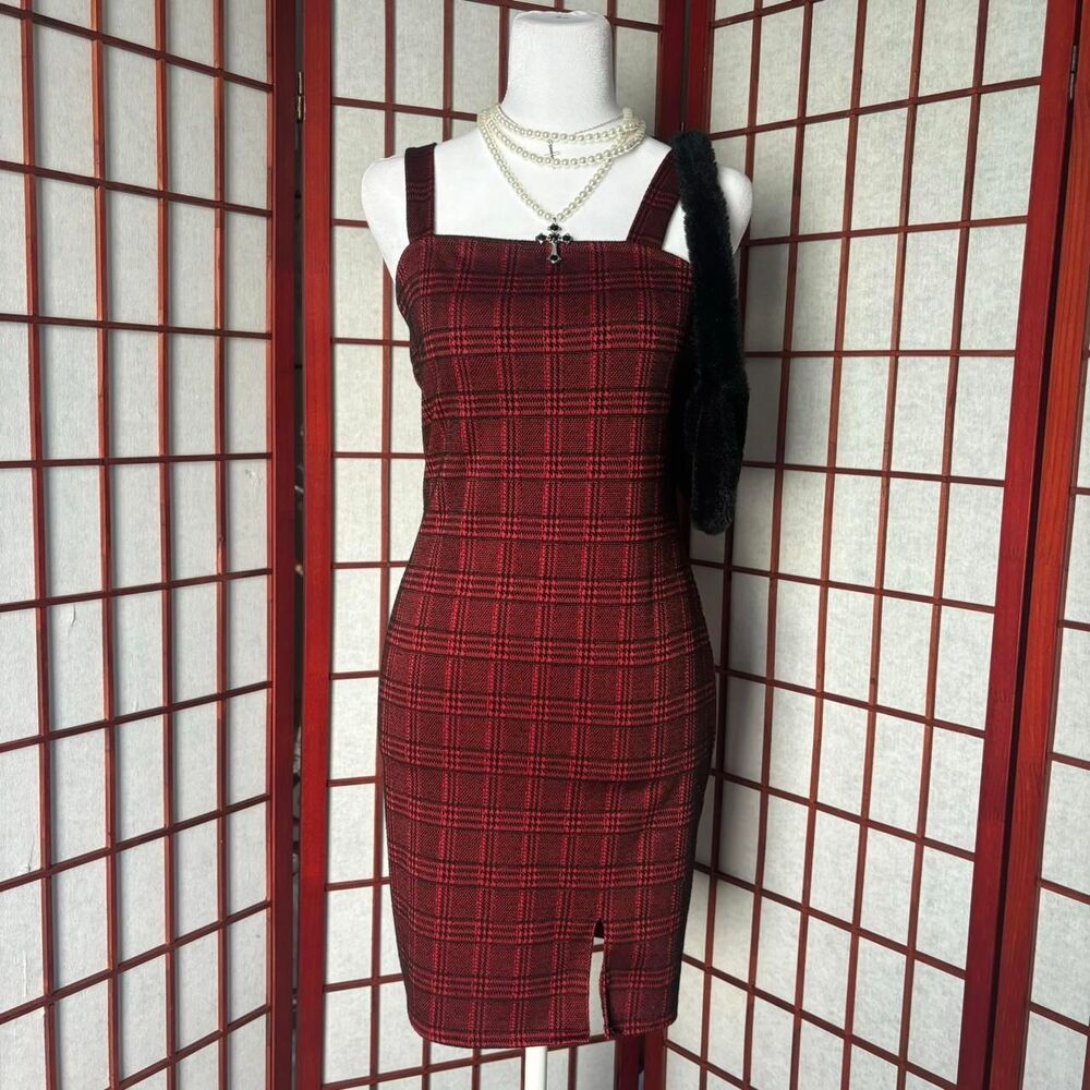 Rue-21 Women's Red and Burgundy Dress